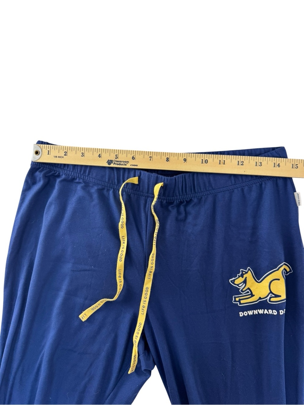 Life Is Good Navy Joggers with Yellow Drawcords - Picture 5 of 6